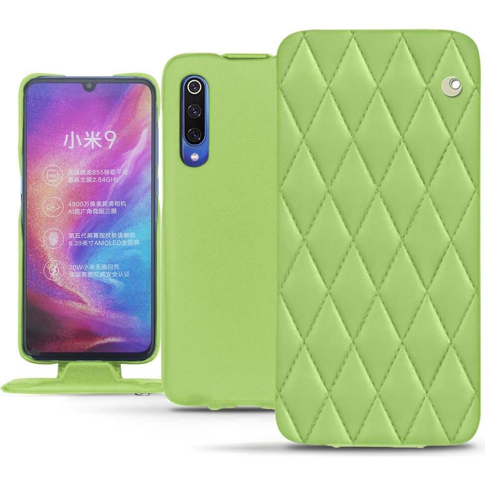 Noreve Lederschutzhülle vertikal (Xiaomi Mi 9), Smartphone Hülle, Grün