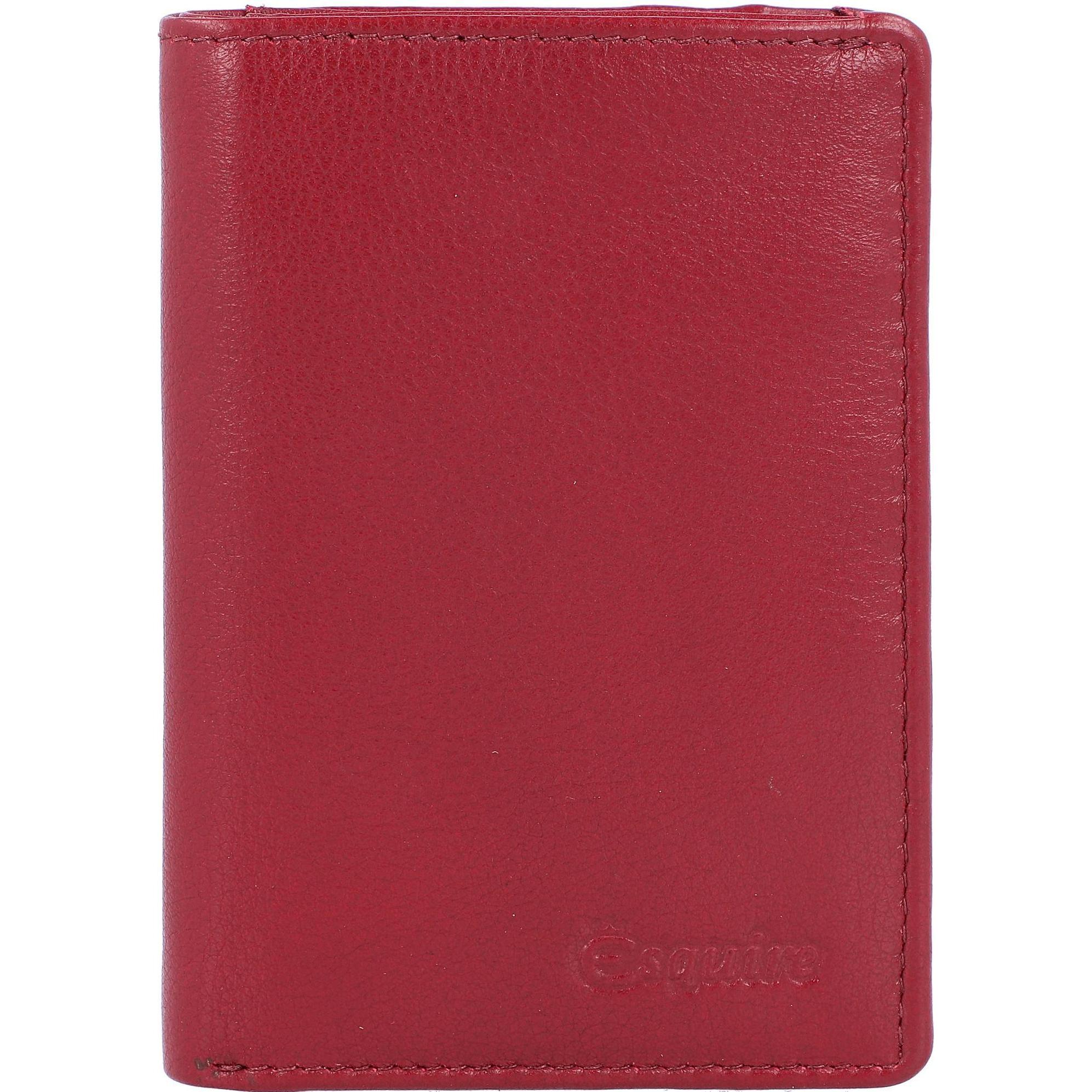 Esquire, Unisex, Portemonnaie, Oslo Kreditkartenetui RFID Leder 7,5 cm, Rot
