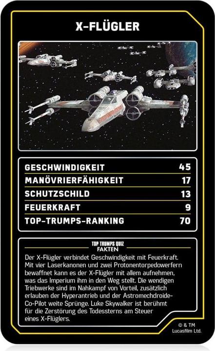 Produktbild Winning Moves Top Trumps Collectables Star Wars Raumschiffe (Deutsch)