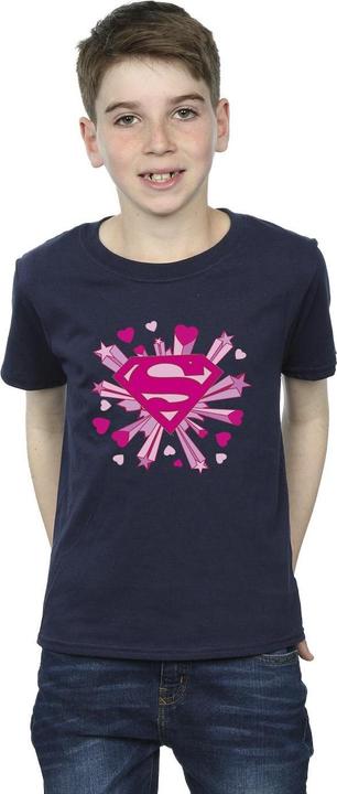 Produktbild Superman Pink Hearts And Stars Logo TShirt Jungen (104)