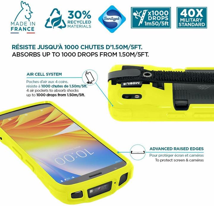 Produktbild Mobilis PROTECH Case+Handstrap Zebra TC22/27 Safety yell sof