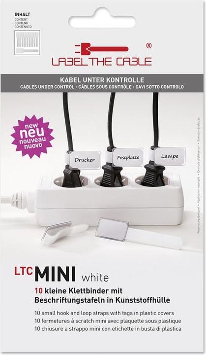 Image du produit Label-the-cable Mini-câbles velcro LTC, paquet de 10 (Serre-câbles velcro, 90 mm, 10 pcs)