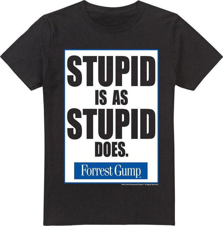 Immagine prodotto Forrest Gump Stupid Is Maglietta Uomo (5XL)