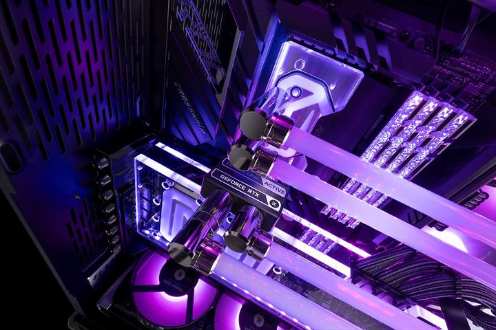 Image du produit EKWB EK-Loop support vertical pour carte graphique Evo avec câble Riser PCIE 4.0