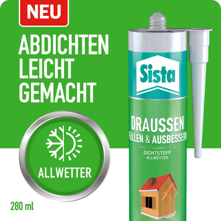 Produktbild Sista Draussen Füllen & Ausbessern transparent (0.34 kg, Transparent, 280 ml)