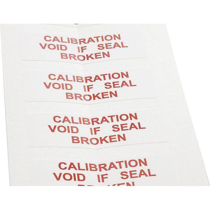 Rs Pro, Etiketten, Etikett Calibration Void
