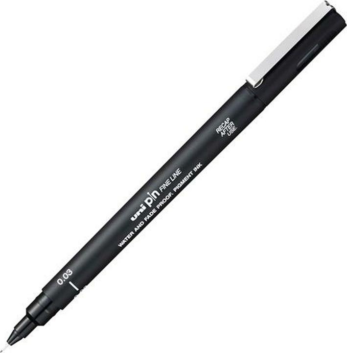 Uni-ball Osama Confezione 12 Pin Fineliner 0.03mm (Nero, 0.03 mm, 12 x)