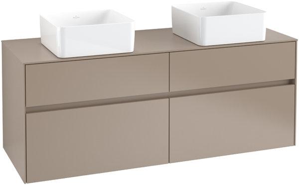 Actual product image Villeroy & Boch Collaro vanity unit 1400x548x500 mm, 4 drawers, for 2 washbasins, C048L0 (147 x 62 x 57 cm)