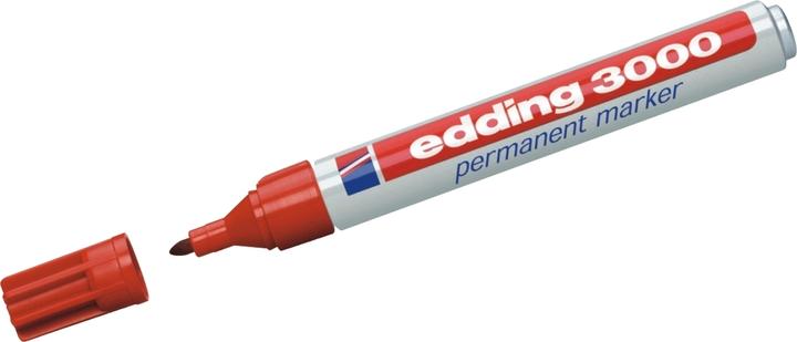 Actual product image Edding Permanent Marker 3000 (Red, 3 mm, 1 x)