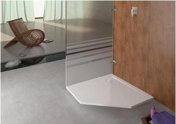 Actual product image Hoesch Pentagonal shower tray MUNA ultraflat 900x900x30mm white