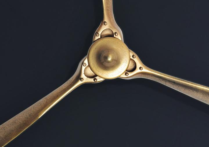 Produktbild FineBuy Deko Propeller 85 cm Wanddeko Aluminium Flugzeug Wandpropeller Wohndeko