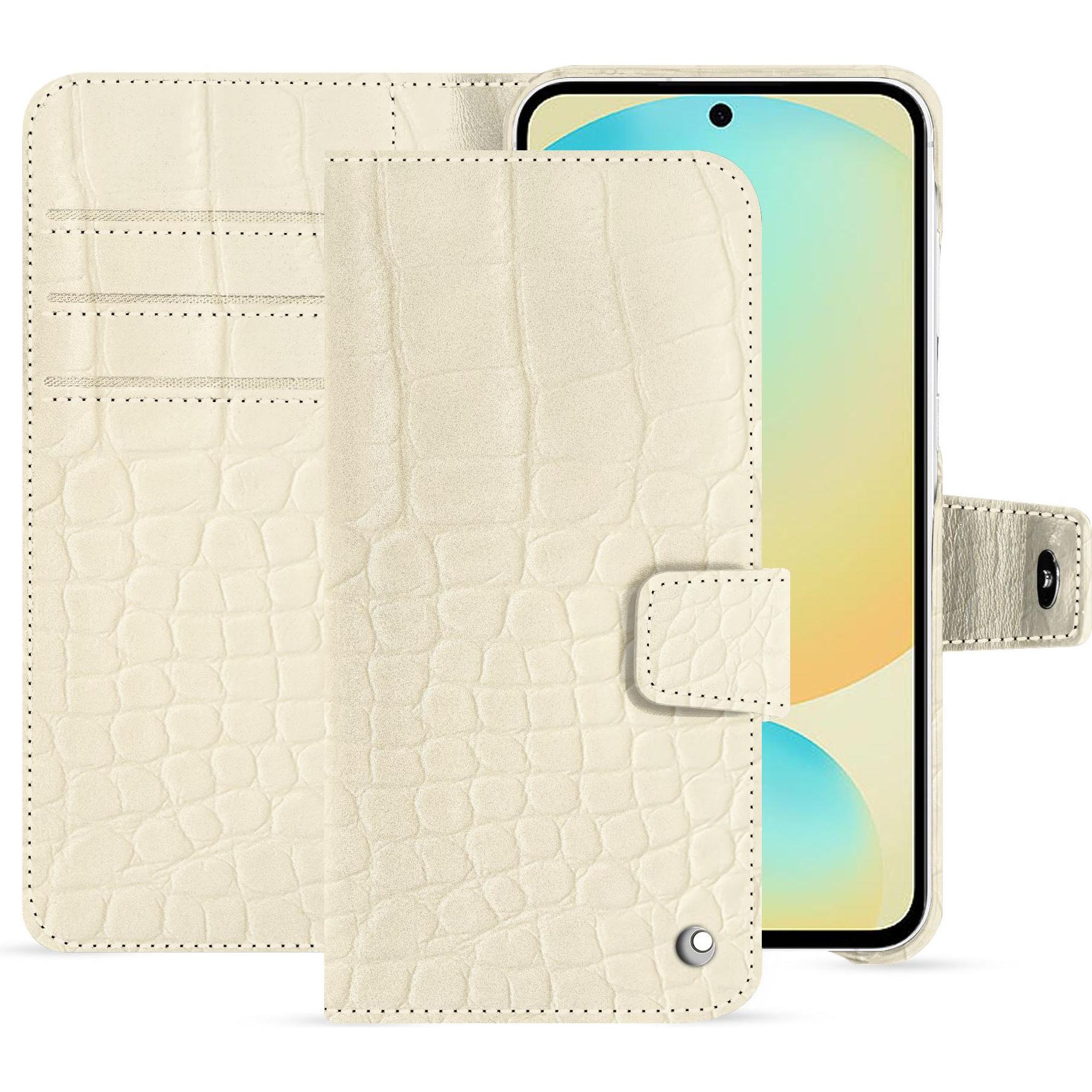 Noreve Lederschutzhülle FE (Samsung Galaxy S24 FE), Smartphone Hülle, Weiss