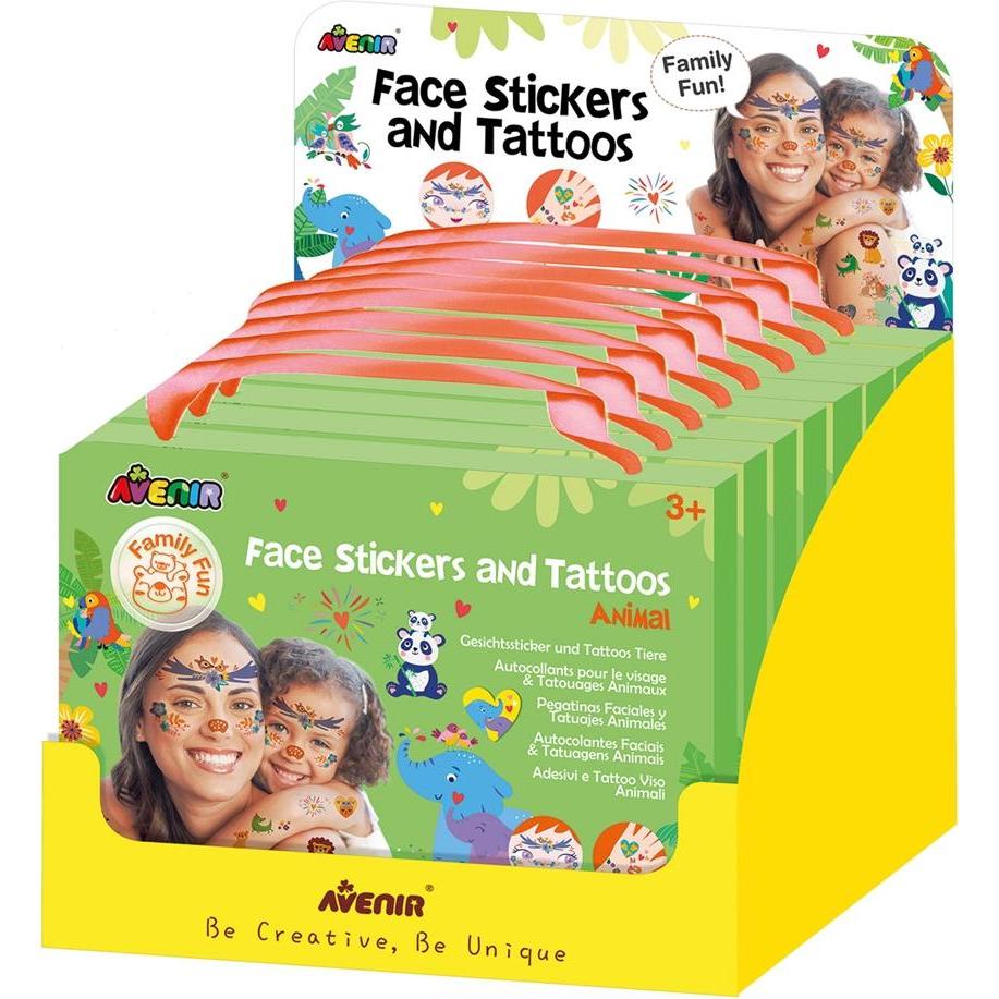 Avenir Gesichtssticker und Tattoos 1 Pack