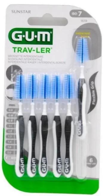 Image du produit GUM Trav-Ler Brosses interdentaires Iso7 2.6mm Protection antibactérienne - Pack de 6 (6 x, 2.60 mm)