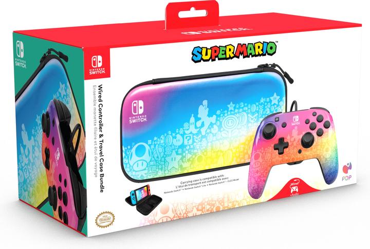 Actual product image PDP REMATCH Controller & Travel Case Bundle: Star Spectrum, For Nintendo Switch, Nintendo Switch Lite, N (Switch OLED, Switch)