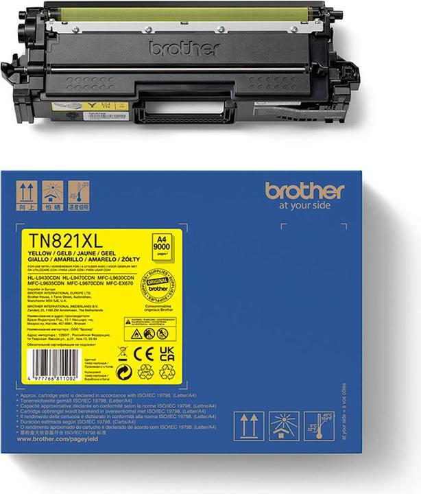 Produktbild Brother TN-821XLY Super High Yield Toner Cartridge for EC Prints (Y)