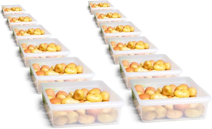 Novaliv 12x Kühlschrank Organizer 30,5 x 7,5 x 22 cm BPA-frei Küchenordnung Made in Germany Kühlschr