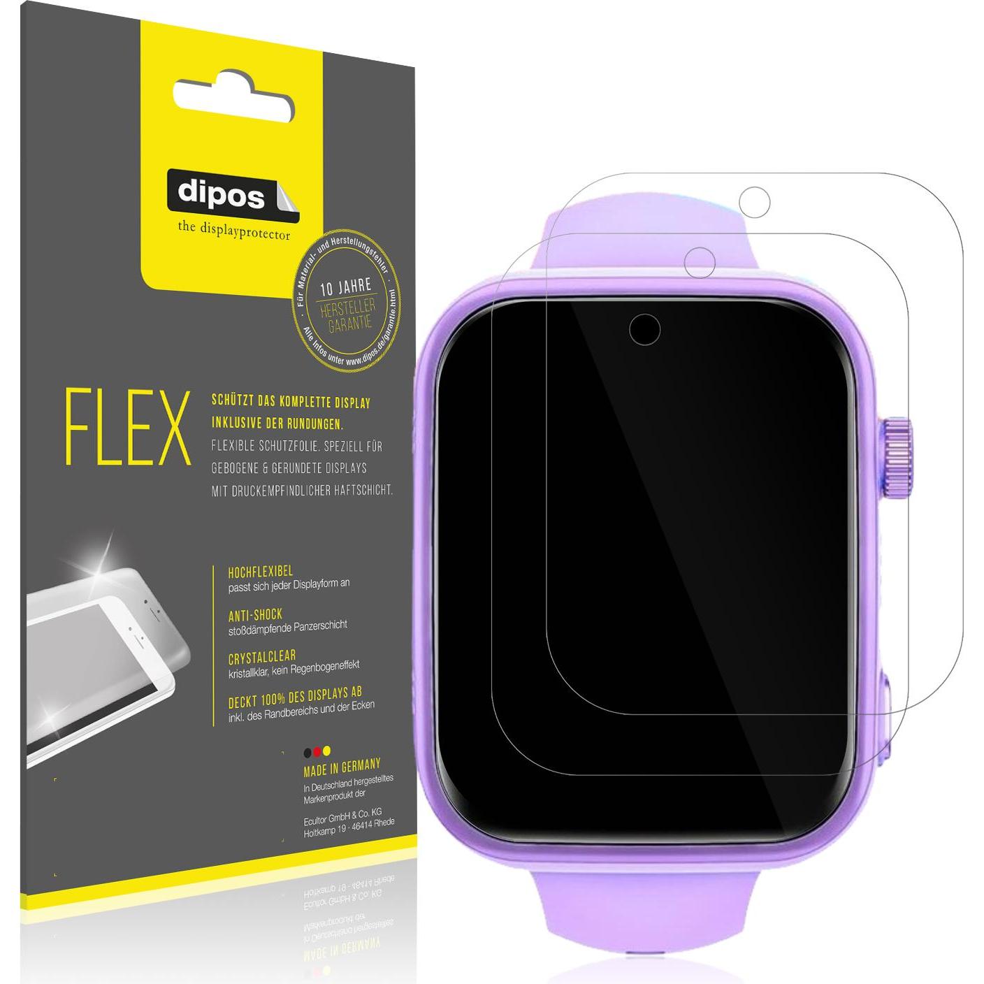 Dipos 3D Full Cover Schutzfolie, Smartwatch Schutzfolie, Transparent