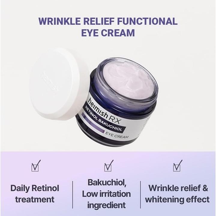 Produktbild Heimish Rx Retinol Bakuchiol Eye Cream Daily Eye Cream for Anti-Aging (Augenpflege Fluid, Tag)