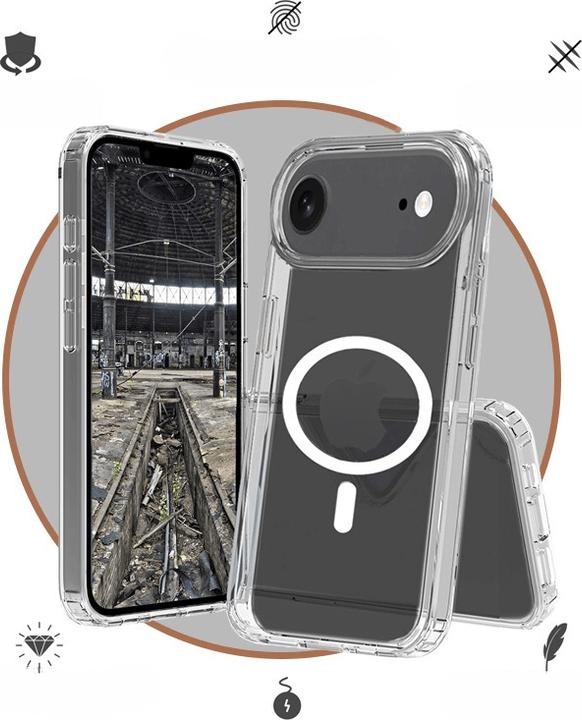 Immagine prodotto JT Berlin BackCase Pankow Clear MagSafe| Apple iPhone Air| trasparente| 11156 (11156) (Apple iPhone Air)