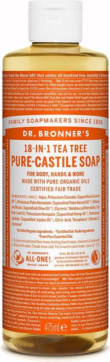 Actual product image Dr. Bronner's 18-IN-1 Tea tree (Liquid soap, 475 ml)