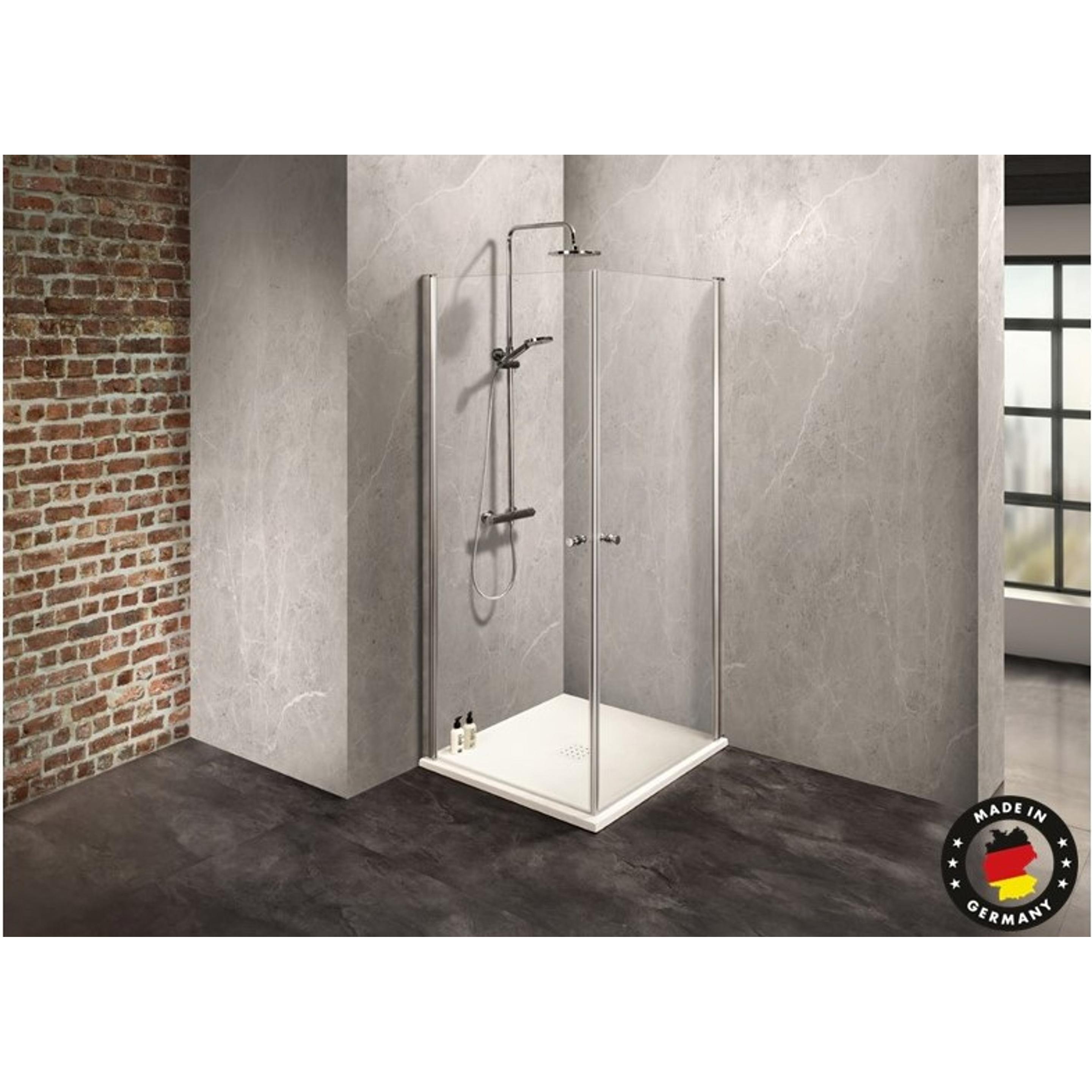 Dusbad, Duschkabine + Duschwand, Duschkabine/ Duschabtrennung Vital 2 Pendeltür/ Eckdusche (100 cm, 90 cm)