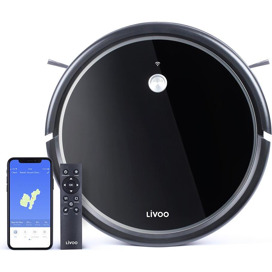 Livoo Saugroboter, Staubsauger Roboter, Schwarz