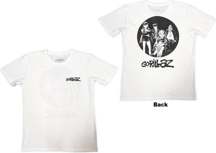 Actual product image Gorillaz Song Machine Brush Logo Back Print (M)