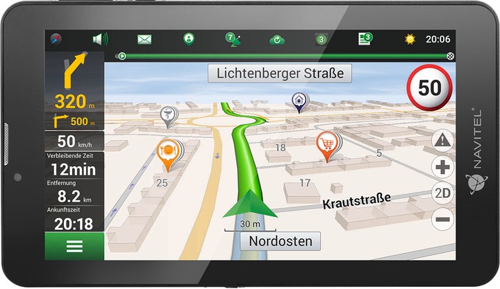 Produktbild Navitel T700 Tablet (7 Zoll) Mediatek (3G, 7", 16 GB, Schwarz)