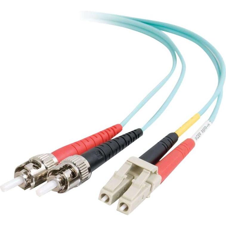 C2G LC-ST 10Gb 50/125 OM3 Duplex Multimode PVC Fiber Optic Cable (LSZH) (2 m), Netzwerkkabel