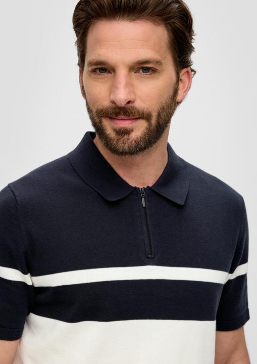 Produktbild s.Oliver Strickpullover Poloshirt aus Feinstrick (M)