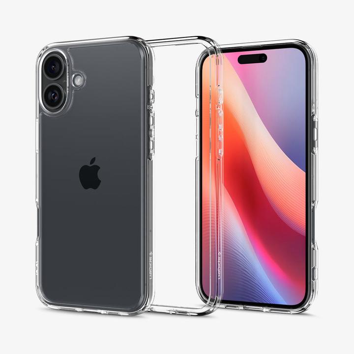 Actual product image Spigen Ultra Hybrid iPhone 16 Plus crystal clear ACS08069 (Apple iPhone 16 Plus)