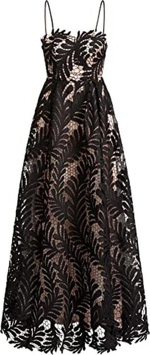 Apart Fashion Corsage Bodice Dress with Adjustable Spaghetti Straps and Full Skirt (34)