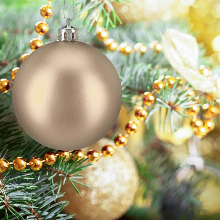 Image du produit Relaxdays - Weihnachtskugeln 50er Set, Creme/ Silber (50-pièce)