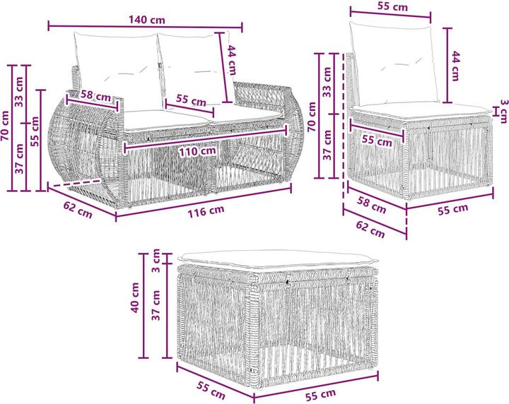 Image du produit vidaXL Outdoor-Sofa