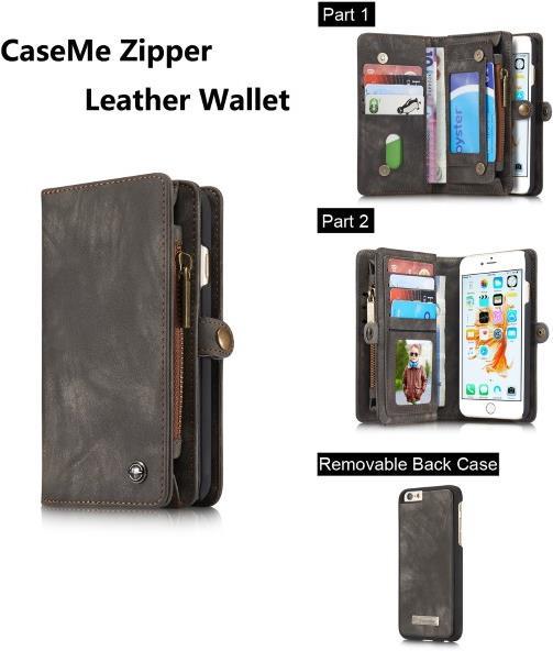 Actual product image Caseme Leather wallet with plastic cover
