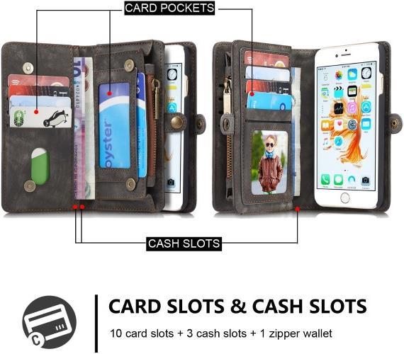 Actual product image Caseme Leather wallet with plastic cover
