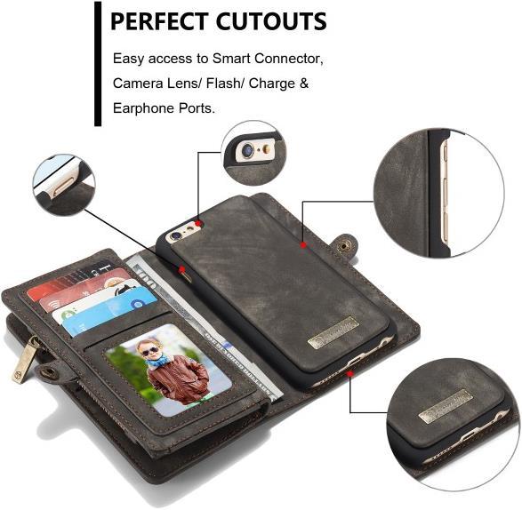 Actual product image Caseme Leather wallet with plastic cover