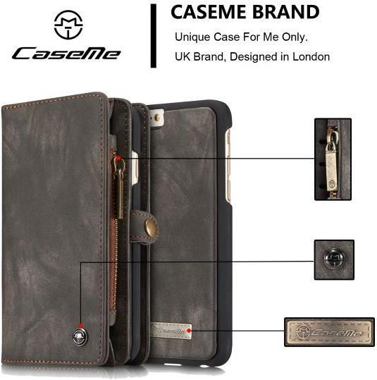 Actual product image Caseme Leather wallet with plastic cover