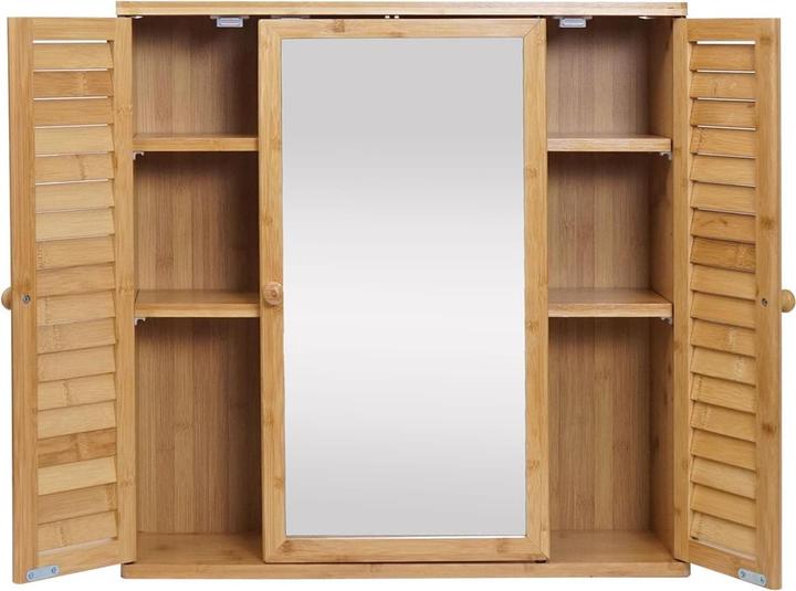 Immagine prodotto Mendler Specchiera HWC-B18, bambù 60x60x15cm (60 x 60 x 15 cm)