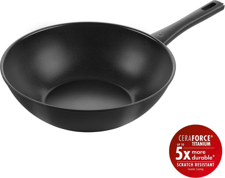 Productafbeelding Zwilling - Madura Plus Ceramic Wok - Sort - 30 cm (Aluminium, 30 x 11.20 cm)