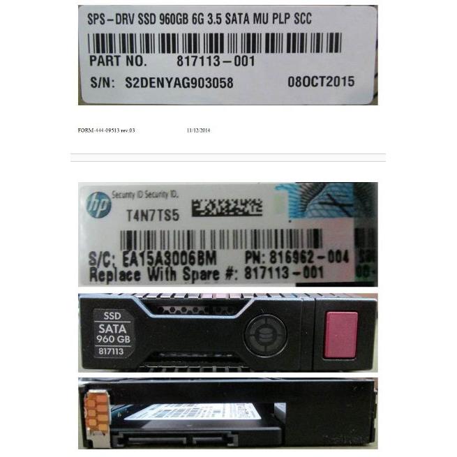 HPE DRV SSD 960GB 6G 3.5 SATA MU (960 GB, 3.5"), SSD