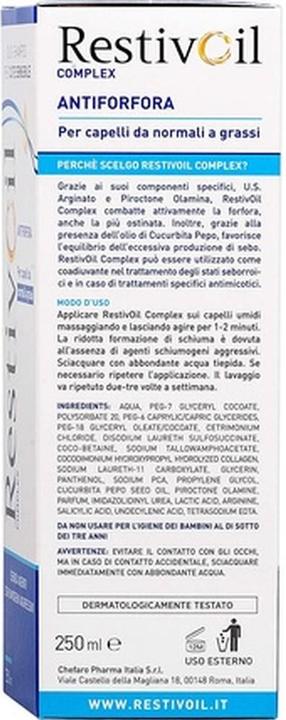 RestivOil Oil-Shampoo Complex Dandruff 250ml (250 ml, Flüssiges Shampoo)