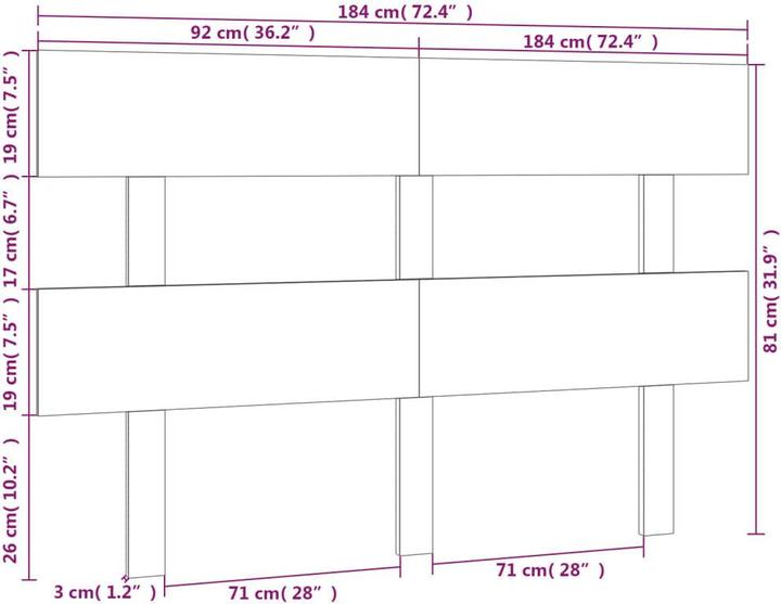 Immagine prodotto vidaXL Lashonda (184 x 3 x 81 cm)