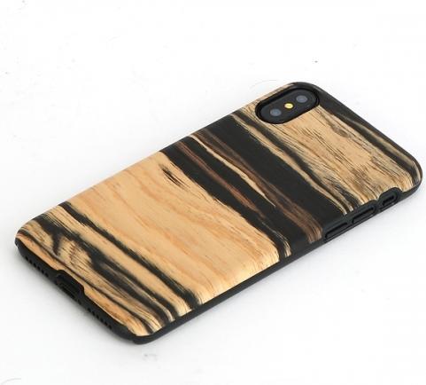 Actual product image Man&Wood SmartPhone case iPhone X/XS white ebony black (Apple iPhone X, Apple iPhone XS)