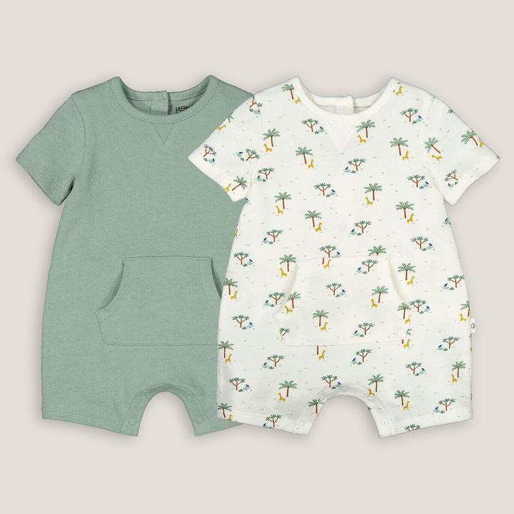 Produktbild La Redoute Collections 2er-Pack kurze Baby-Overalls (60)