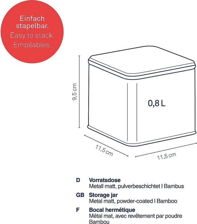 Actual product image Kela Storage jar Kiril black (0.80 l)