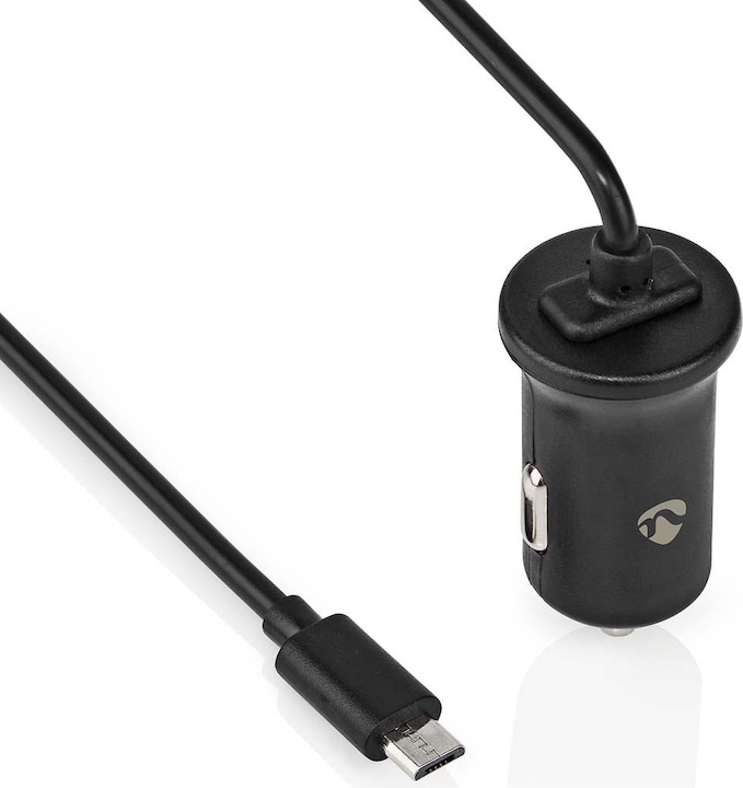 Produktbild Nedis CCHAM240ABK Kfz-Ladegerät 2,4 A Festkabel Micro-USB Schwarz