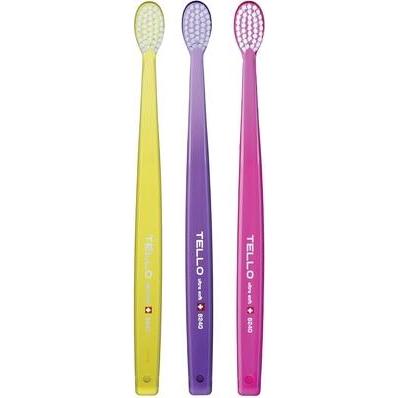 Tello, Elektrische Zahnbürste, 6240 Schweizer Ultra Soft Zahnbürste für Erwachsene für sanfte Reinigung mit ergonomische...