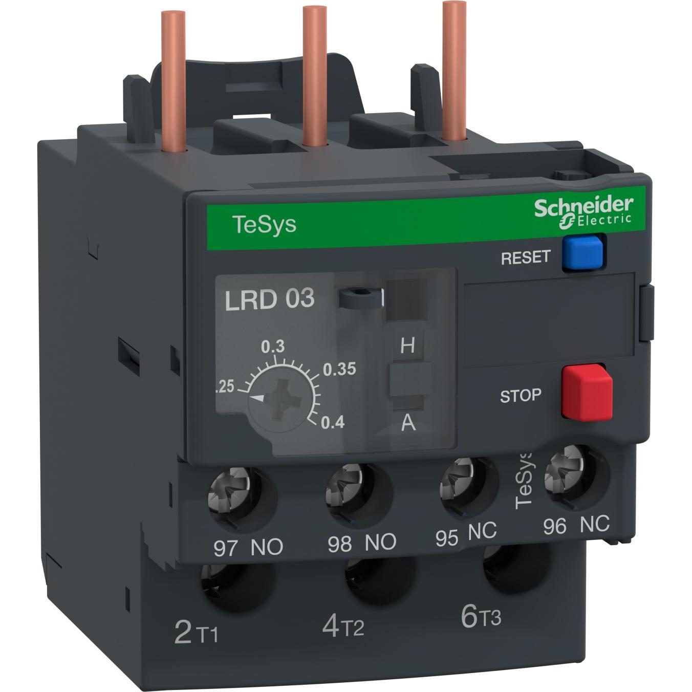 Schneider Electric Motorschutzrelais, thermisch, 0,25-0,4A, LR3D03, Relais